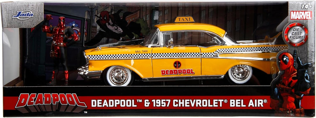 Jada JA30290 1:24 Deadpool Taxi mit Figur, Mehrfarbig