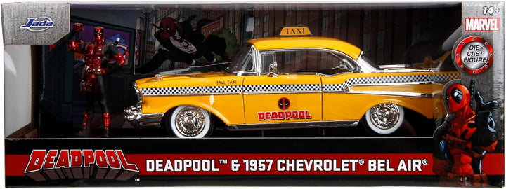 Jada JA30290 1:24 Deadpool Taxi mit Figur, Mehrfarbig