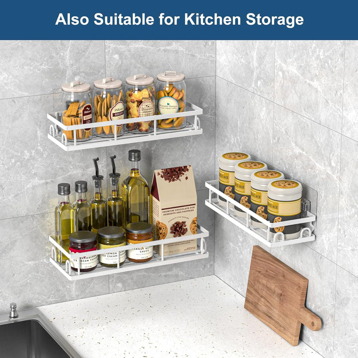 Duschablage Ohne Bohren, Wasserdichter Duschregal, 3 Stück Badezimmer Regal Organizer, Shampoo Dusch