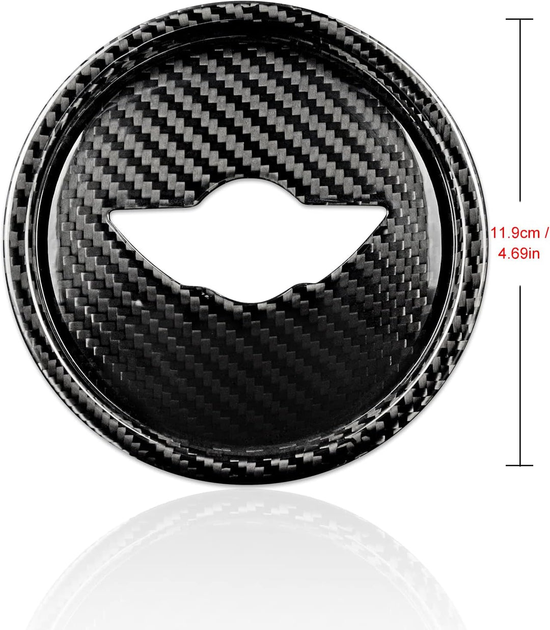 KUNGKIC Kohlefaser Auto Lenkrad Mittelmarkierung Abdeckung Dekorative Aufkleber für Mini Cooper Club
