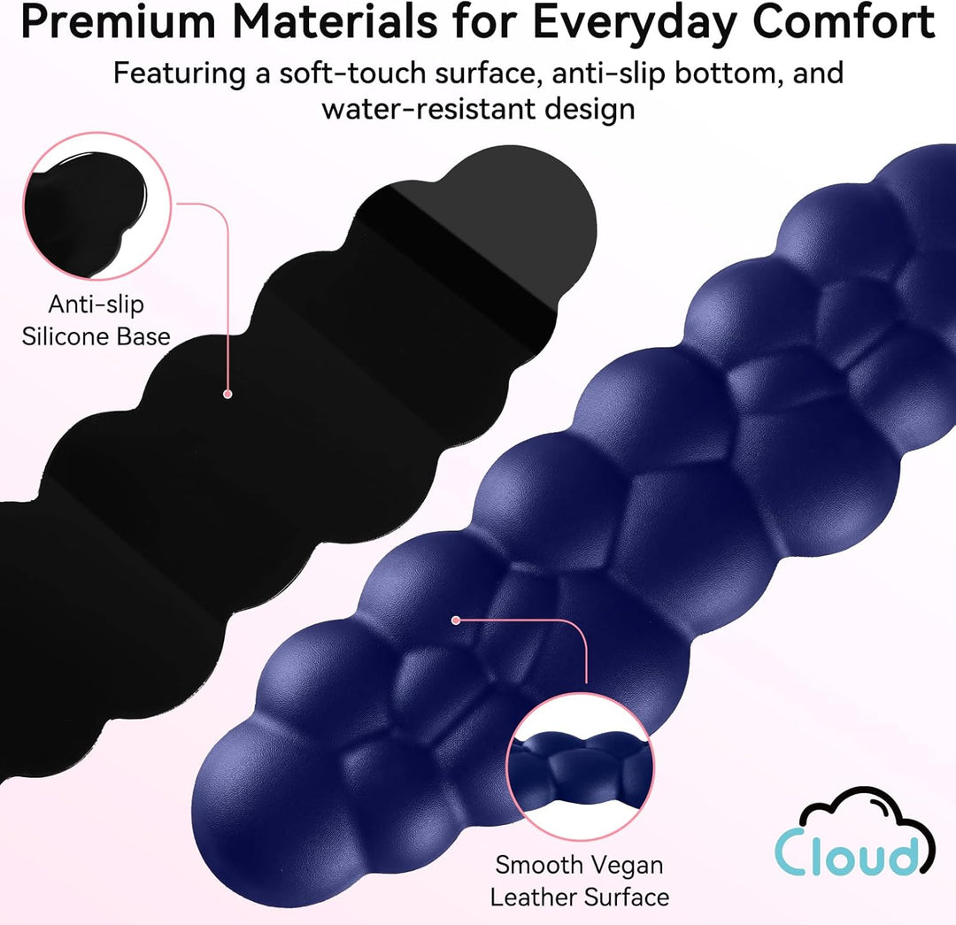 Sushret Memory‑Schaum Cloud Handballenauflage Tastatur‑Set, 4‑in‑1: Ergonomische Tastatur Handballen