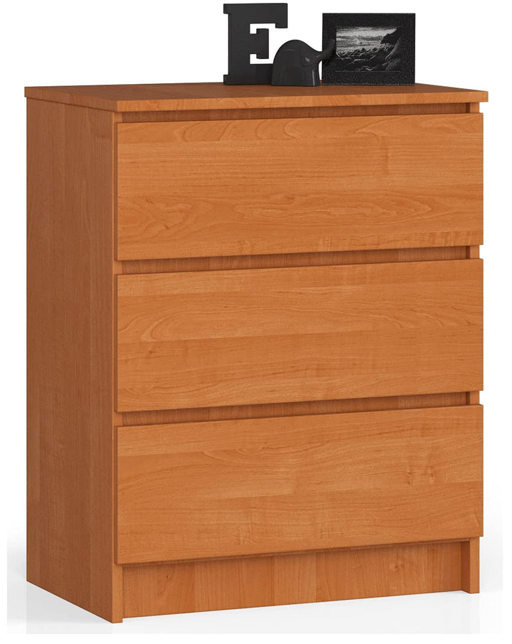 AKORD Kommode K60 mit 3 Schubladen | für das Wohnzimmer Schlafzimmer Schrank Büro Arbeitszimmer | Mo