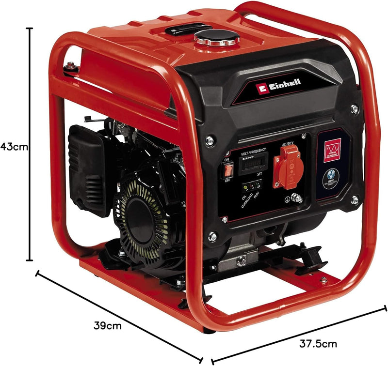 Einhell Stromerzeuger (Benzin) TC-IG 1100 (max 1400 W, 6,5 L Tank, Inverter, 1000 W Dauerleistung, 4