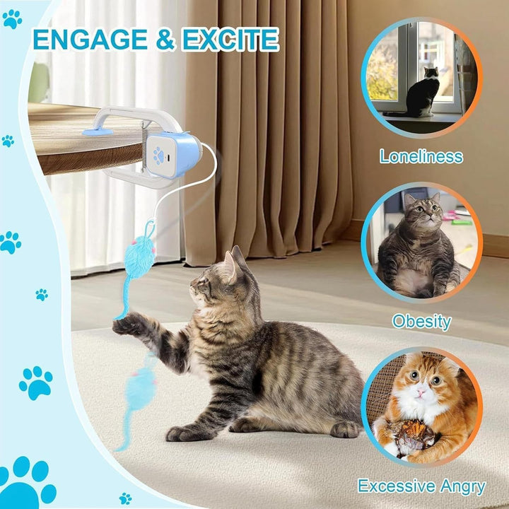 Aohcae Elektrisches Katzenspielzeug, Selbstbeschäftigung Katzenspielzeug Hängende Türrahmen Cat Toy,