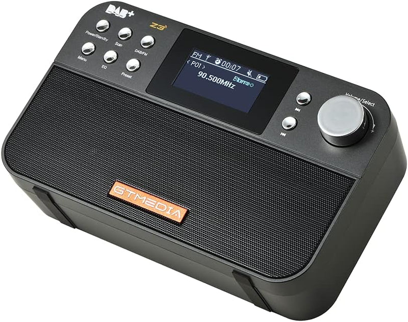 Z3 Dab+ Digitales Radio mit Bluetooth, tragbar digital Radio dab wiederaufladbar kompatibel mit Uhr,