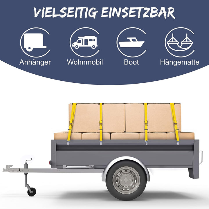 bonsport Zurrösen für Anhänger 10 Stück - Zurrbügel belastbar bis 800 kg - Verzurrösen Zurrpunkte -