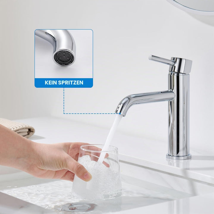 Wasserhahn Bad Waschtischarmatur, Waschbecken Armaturen, Armatur Badezimmer Einhebelmischer Mischbat