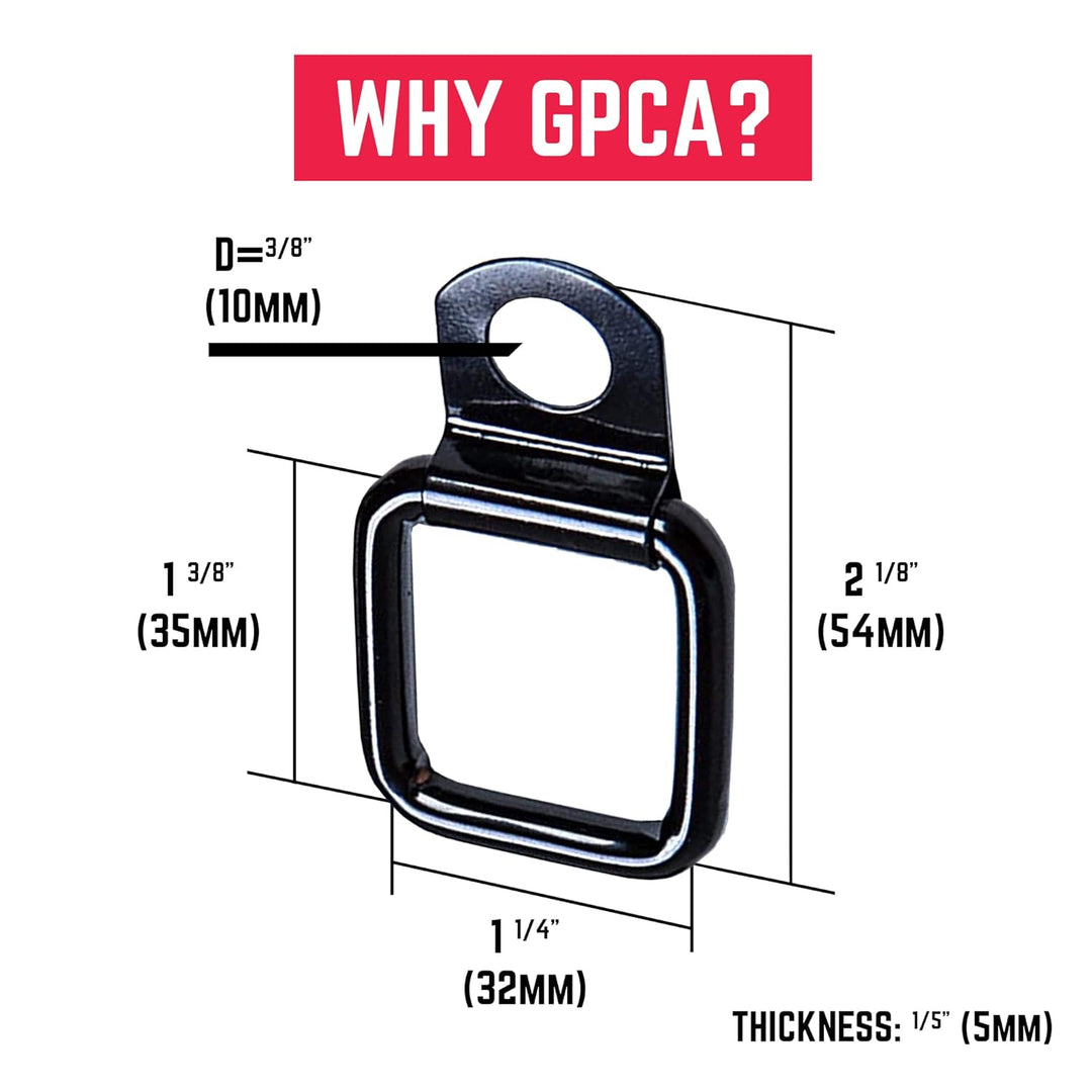 GPCA Zurrgurt Spangurte Ringe für Jeep Wrangler, 6er Pack