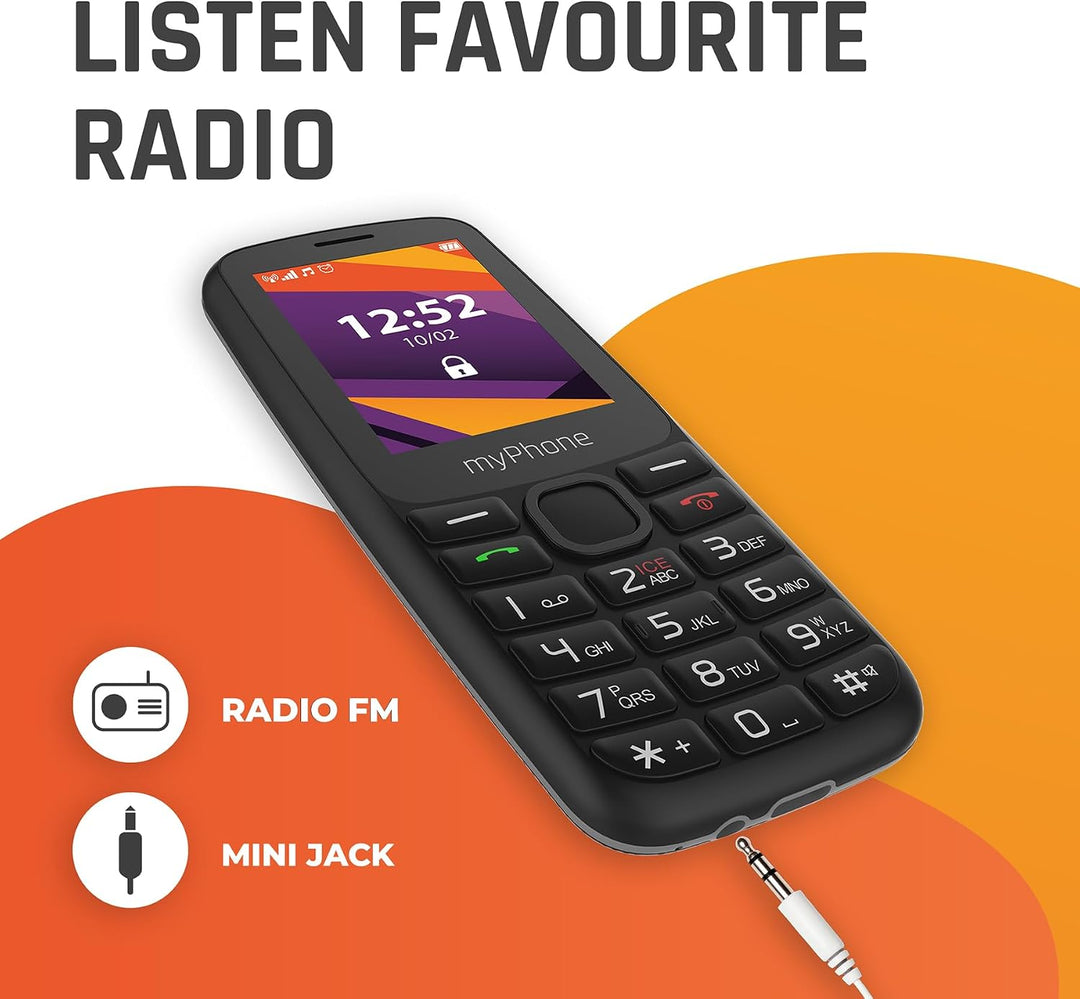myPhone 6410 LTE 4G einfaches Telefon mit klarem Display und grossen Tasten, grosser 1400-mAh-Akku