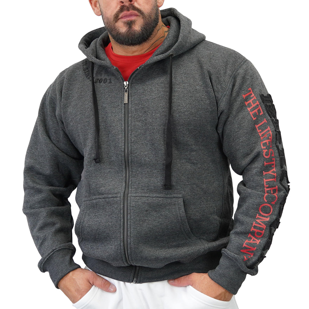 Brachial Premium Herren Kapuzenjacke Gym - Hoodie Sweatjacke Sweatshirt Jacke mit Kapuze für Bodybui