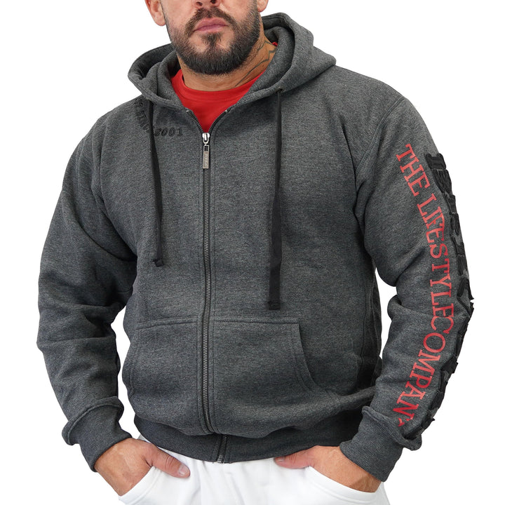 Brachial Premium Herren Kapuzenjacke Gym - Hoodie Sweatjacke Sweatshirt Jacke mit Kapuze für Bodybui