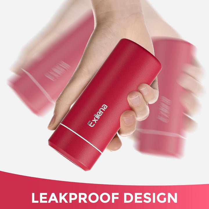 【Upgrade-Version】Exllena Mini Thermosflasche 250ml mit Edelstahl-Deckel, Trinkflasche Klein Doppelwa