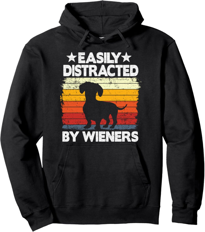 Rauhaardackel Vintage Teckel Leicht Ablenkbar Durch Dackel Pullover Hoodie