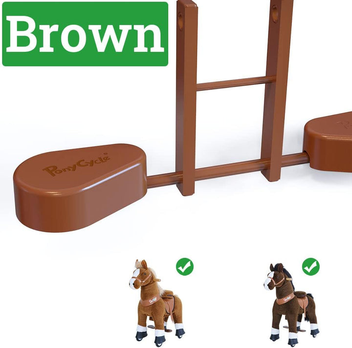 PonyCycle Offizielle Pedalauflage für Modell U Grösse 5 Braun und Schokolade Pferd, Kunststoff Pedal