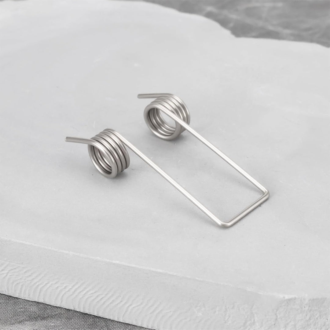 10 Stück Doppelbeinfedern, 4 Spulen, Torsionsfedern aus vernickeltem Edelstahl, 1 mm x 8 mm, Zubehör