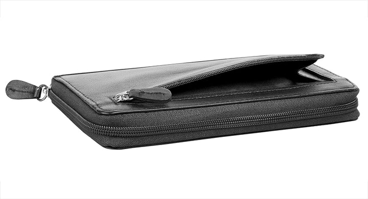 bruno banani Geldbörse Leder Echt Leder schwarz Damen - 020577, Schwarz