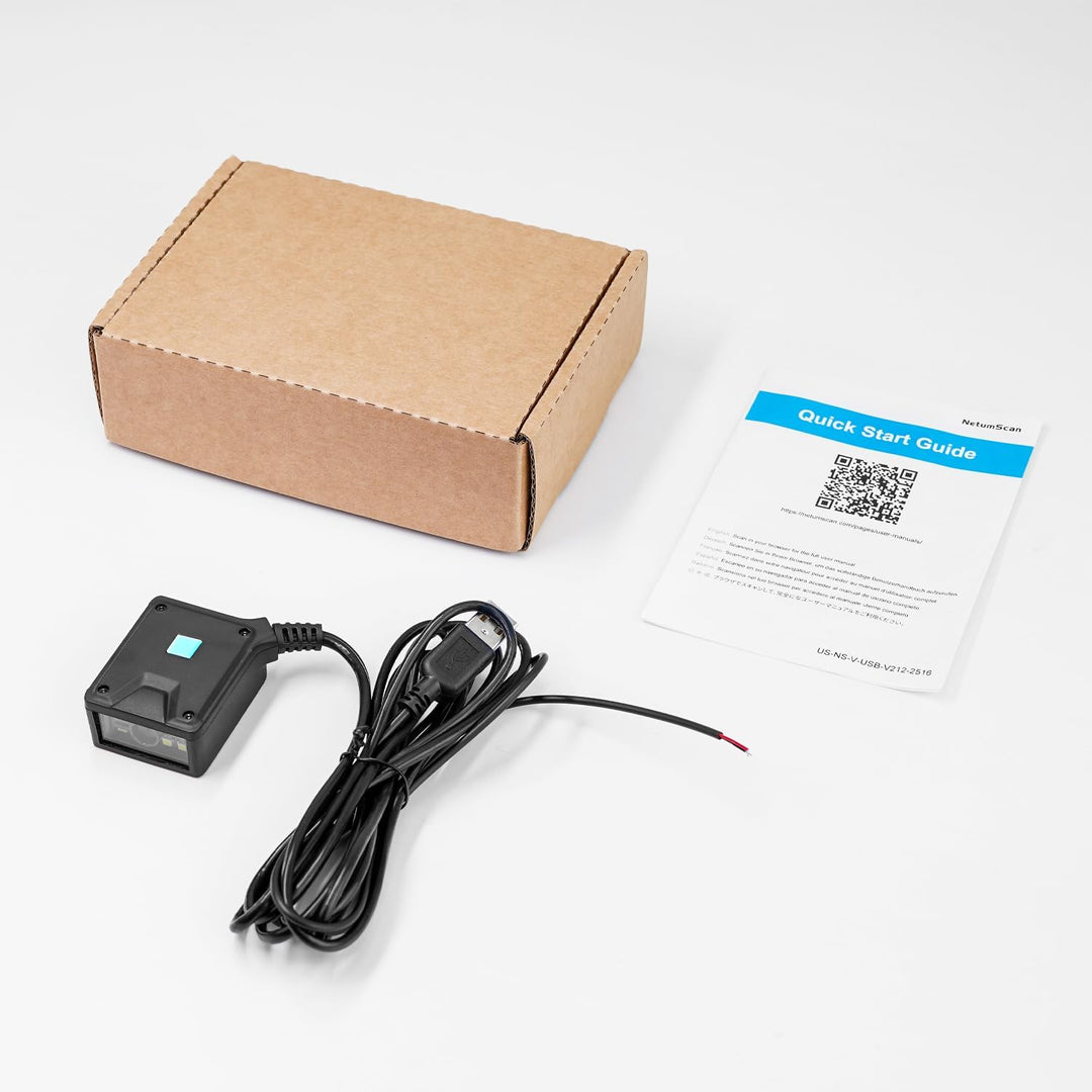 NetumScan 2D-Barcode-Scanner mit fester Halterung Industrietauglicher 1D/2D/QR-Code-Leser mit automa