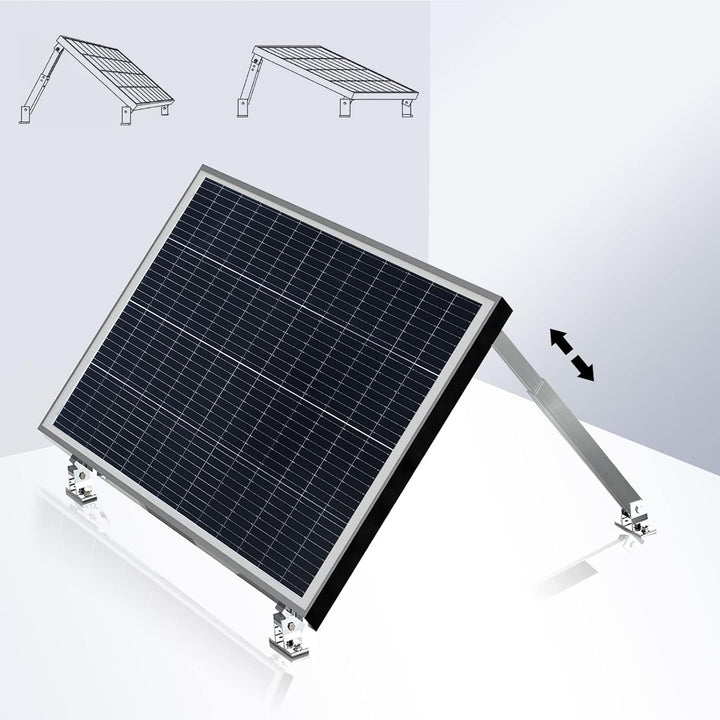 enjoy solar Aluminium verstellbare Halterung mit Neigungswinkel 10° -30° für Solarpanel Solarmodul,