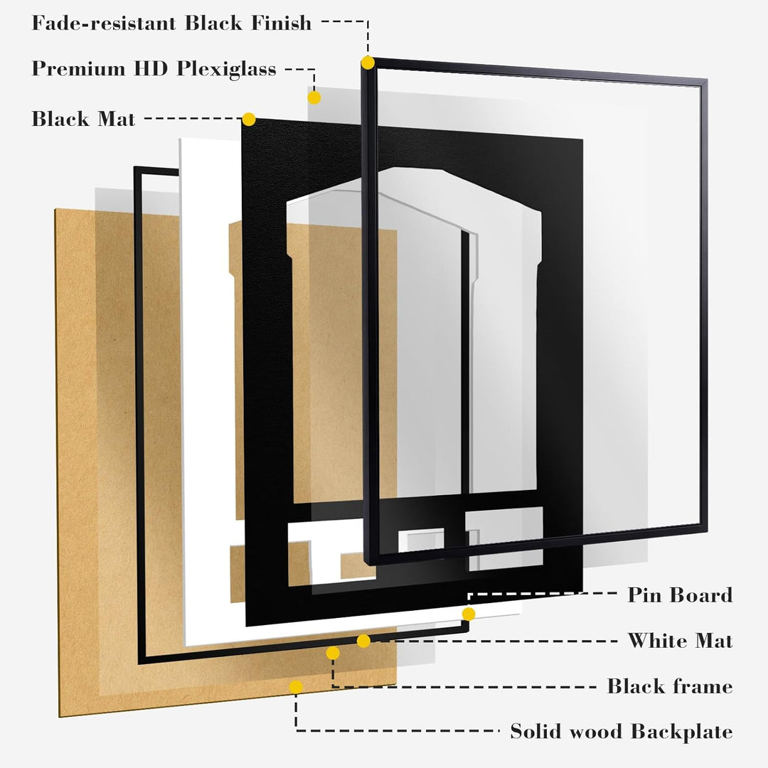 Trikotrahmen 60 x 80cm Rahmen für Fussball Trikotm 3D Box Frame Aluminium und Acrylglas Trikot Einra