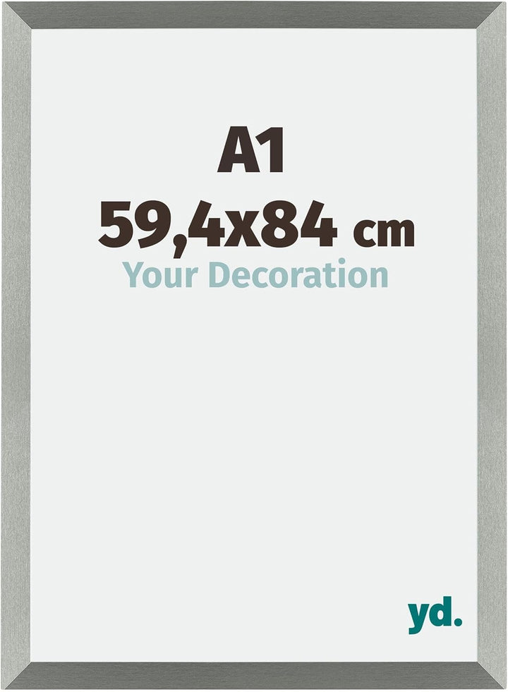 yd. Your Decoration - Bilderrahmen DIN A1 59,4x84 cm - Bilderrahmen aus MDF mit Acrylglas - Antirefl