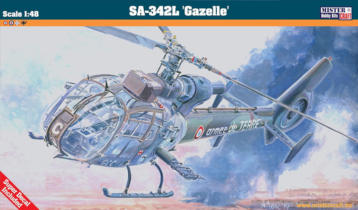 Mistercraft Modellbausatz SA-342L Gazelle Massstab 1:48 Plastikbausatz, Bausatz zum Zusammenbauen, I