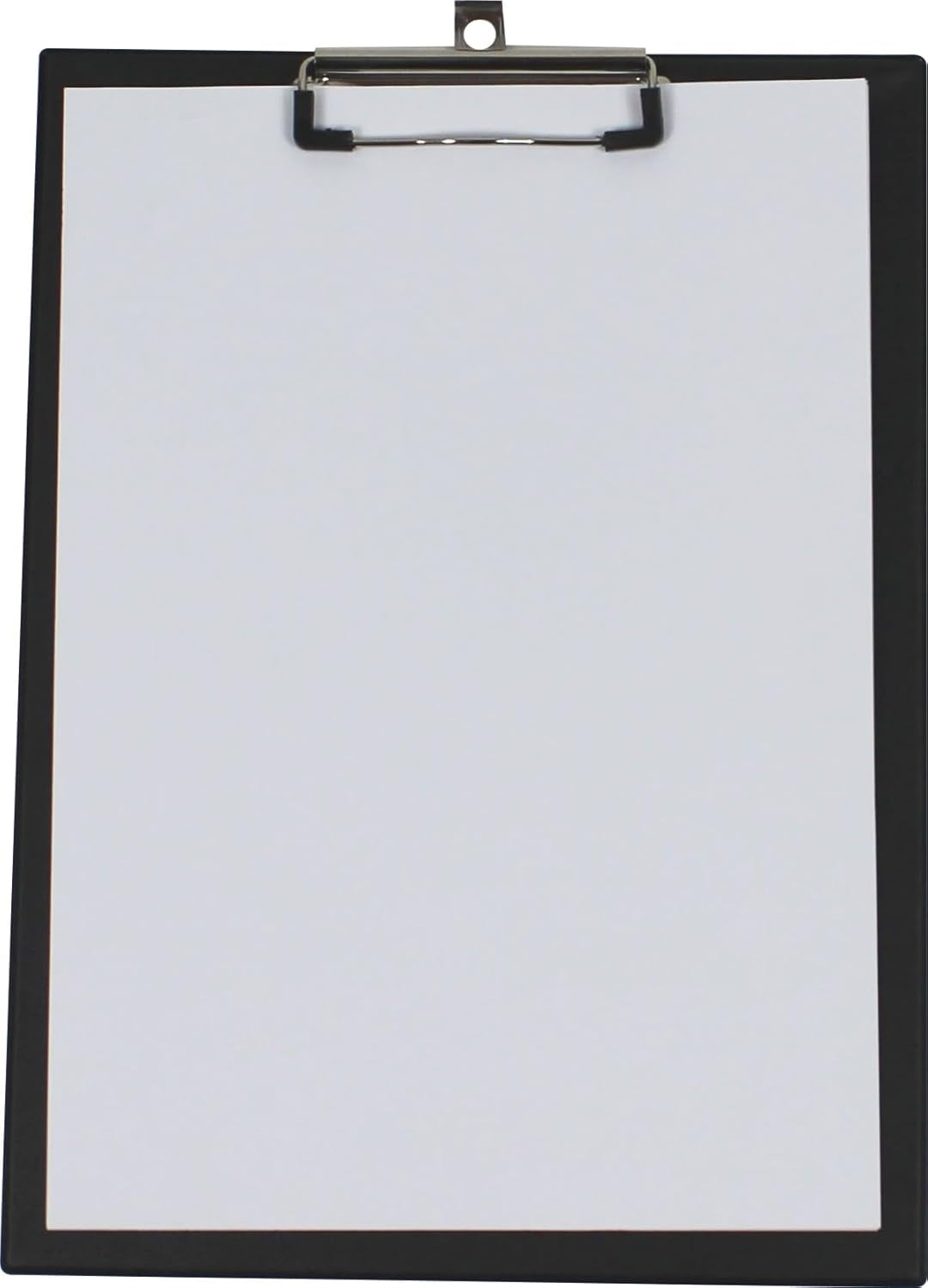 Klemmbrett A4 aus Graupappe, mit PVC-Folienüberzug, Farbe: schwarz – 10 Stück