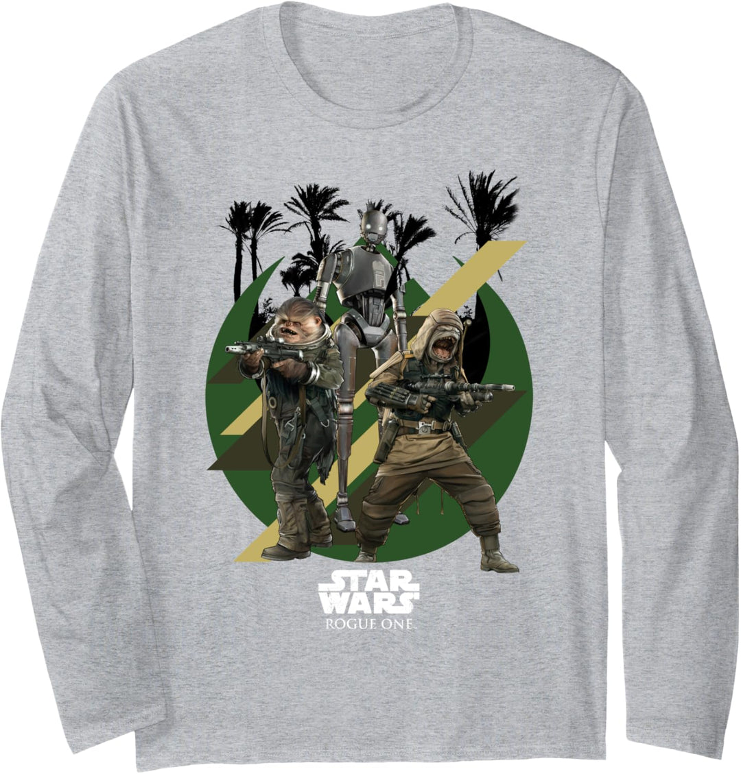 Star Wars Rogue One Scarif Warriors Pao Bistan K-2SO Langarmshirt