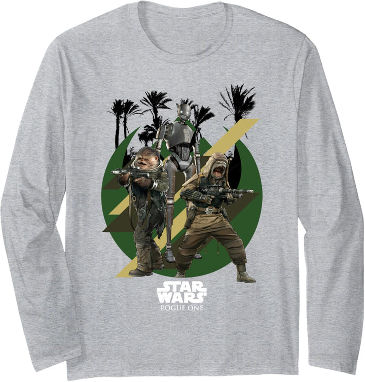 Star Wars Rogue One Scarif Warriors Pao Bistan K-2SO Langarmshirt