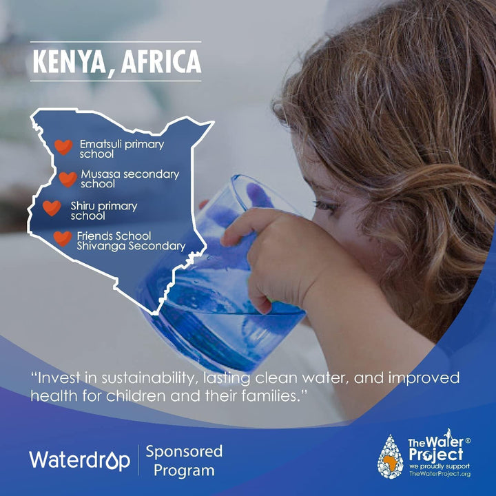 Waterdrop Wasserfilterspender für 18 Tassen, langlebig, mit 1 Filter, BPA-frei, Schwarz