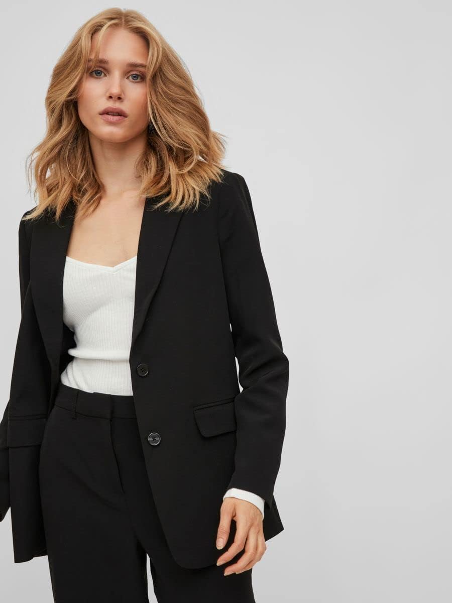 Vila Damen Vikamma Loose Noos Blazer 36 Schwarz, 36 Schwarz