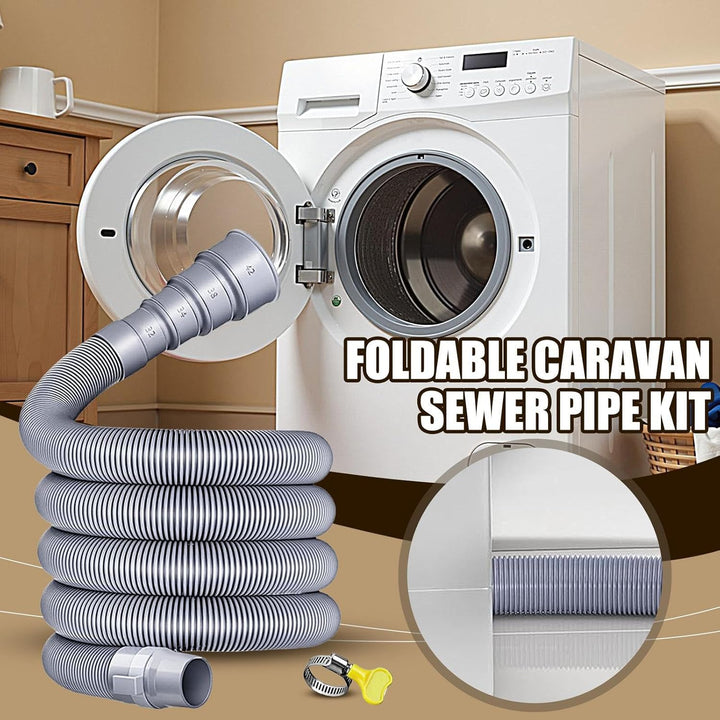Caravans Abwasserrohr, 5 Meter Durchmesser 3-4,2 cm, PVE+PE -Abwasserschlauch, Abwasserschlauch-Set,