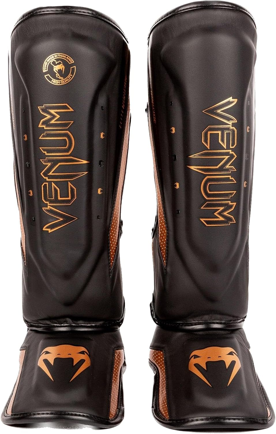 Venum Elite Evo Schienbeinschoner M Schwarz / Bronze, M Schwarz / Bronze
