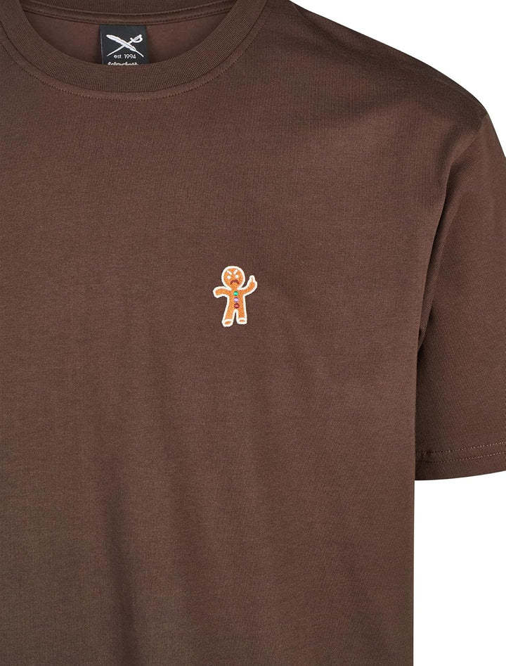 IRIEDAILY Herren T-Shirt COOKIEMAN EMB Baumwolle Regular Fit XS Dark Coffee, XS Dark Coffee