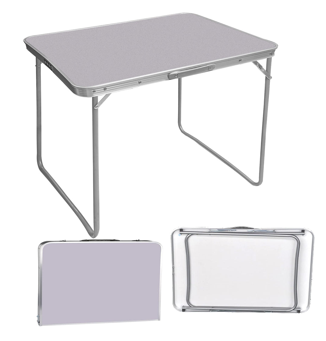 AUTOFU Klapptisch, 80 cm, tragbarer, faltbarer kleiner Tisch mit Tragegriff, quadratisch, Camping-Pi