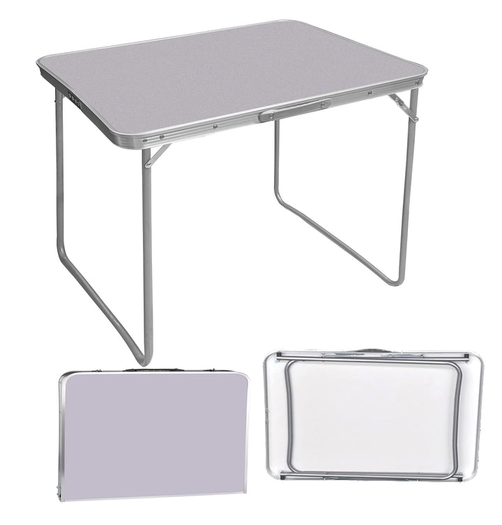 AUTOFU Klapptisch, 80 cm, tragbarer, faltbarer kleiner Tisch mit Tragegriff, quadratisch, Camping-Pi