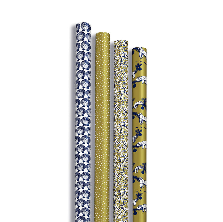 Clairefontaine 201984AMZC - Karton mit 20 Rollen Geschenkpapier Excellia 80g 5mx0m35, sortierte Moti