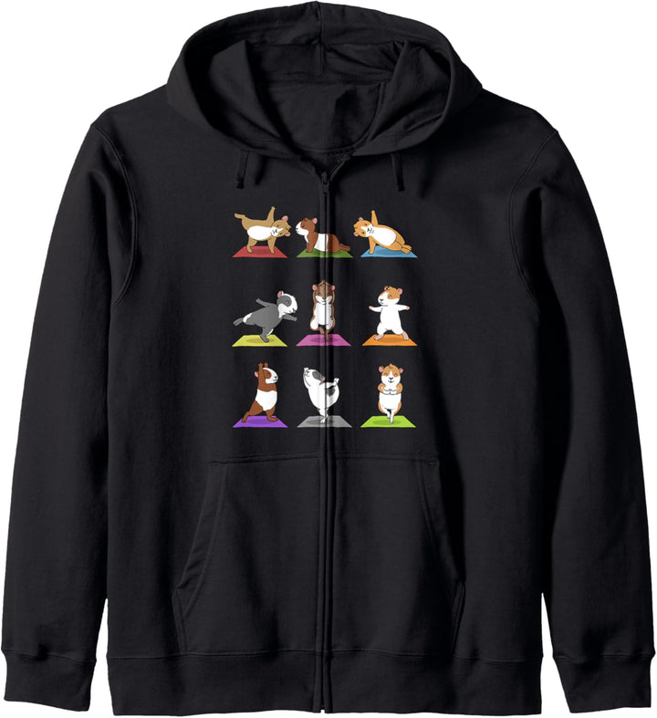 Meerschweinchen Yoga Kapuzenjacke