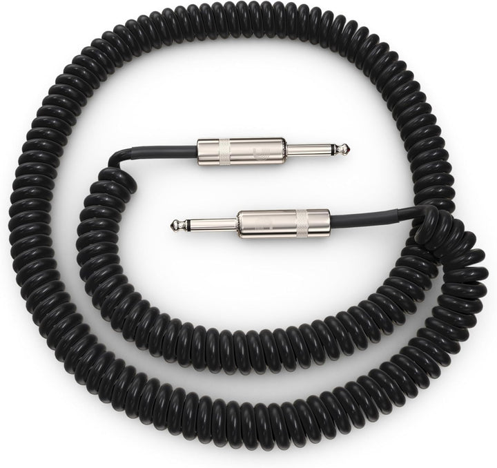D'Addario Custom Series Spiral-Instrumentenkabel, Schwarz, 6 m