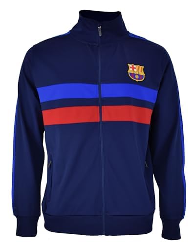 FC Barcelona Plus Sport Jacke Nr. 1 Navy mit Lizenz für Erwachsene, Grösse M