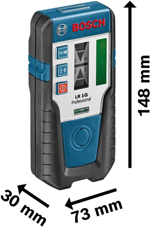 Bosch Professional Laser-Empfänger LR 1 G (grüner Strahl, 1x 9-V-Batterie, Reichweite: 0–200 m)