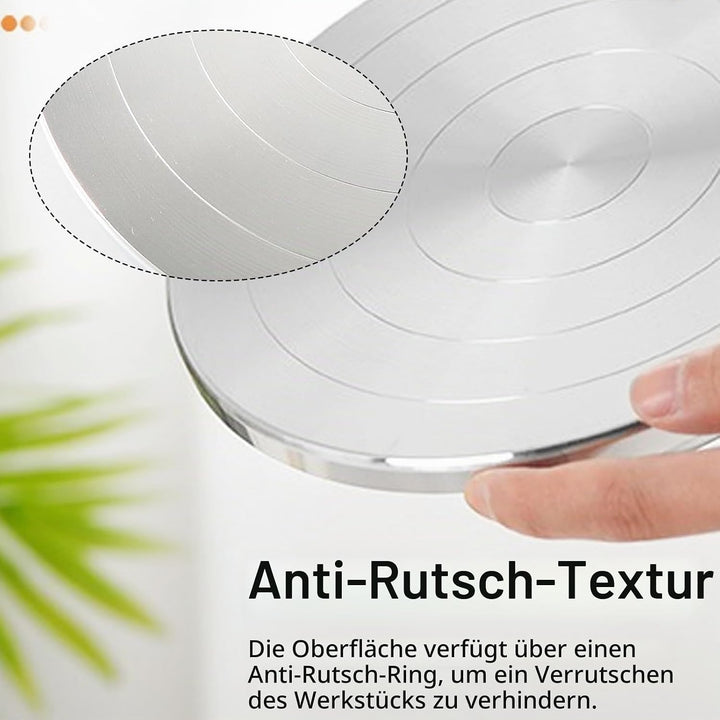 Töpferscheibe, 30cm Aluminium-Drehscheibe Craft Clay Drehteller DIY Tonwerkzeuge Doppelseitige Kuche