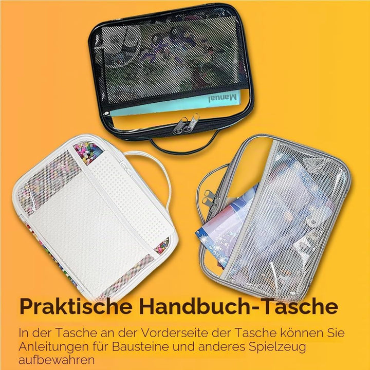 holay 4er-Packung PVC mit Reissverschluss Blocks Set, Spielzeug, Ton, Brettspiel Aufbewahrung Organi