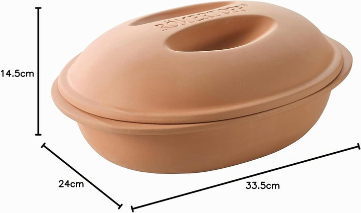 Römertopf Veggie Dampfgar Bräter mit Aromastegen 2,4 Liter