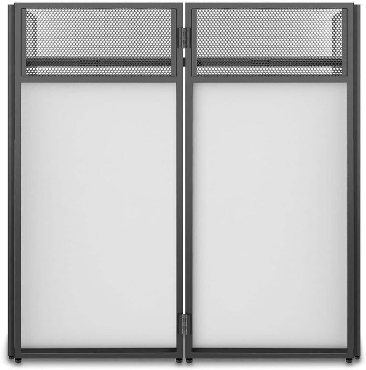 Vonyx DB4 Pro - DJ Tisch, faltbares DJ Pult mobil und klappbar, DJ Booth mit weisser und schwarzer V