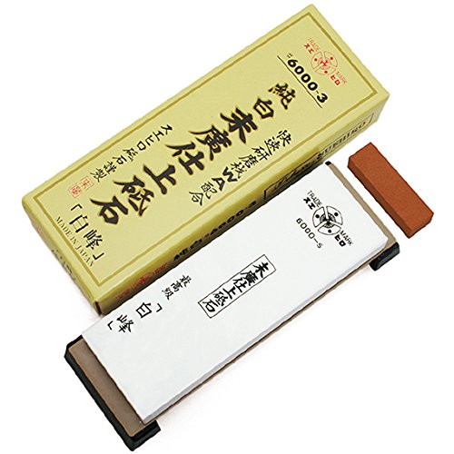 Suehiro Schleifsteins, Honen Einweichen Stein # 6000: Shiramine (6003, Stein, Ständer und Nagura/18,