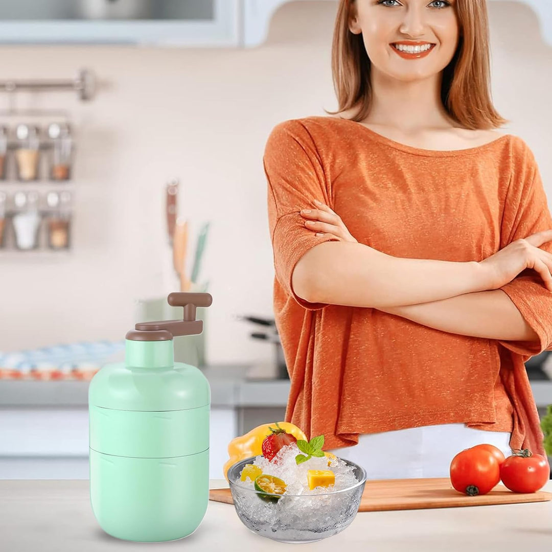 Eisraspelmaschinen - Manuelle Handkurbel Hobelmaschine - Schneekonemaschine Aus Edelstahl,Für Hausha
