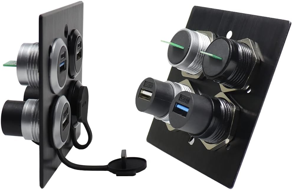 PENGLIN USB 2.0 Panel Mount Koppler 2 Stück, USB-Durchgangsanschluss, Buchse zu Buchse Bulkhead Exte