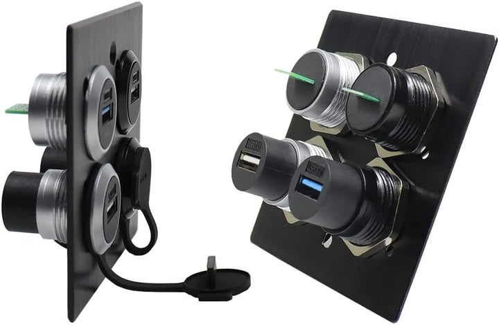 PENGLIN USB 2.0 Panel Mount Koppler 2 Stück, USB-Durchgangsanschluss, Buchse zu Buchse Bulkhead Exte