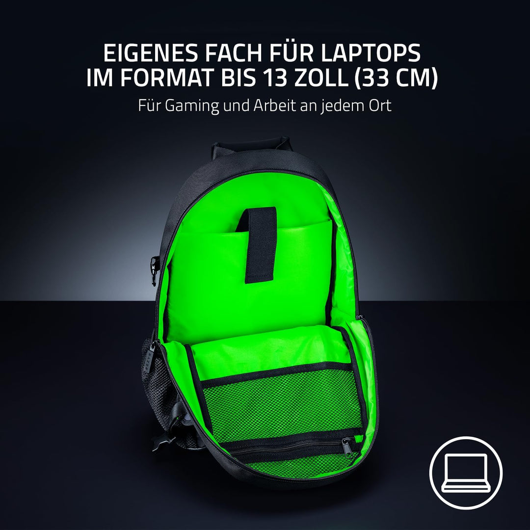 Razer Rogue V3 Backpack (13,3") Black Edition - Kompakter Reise Rucksack (Fach für Laptop bis 13 Zol