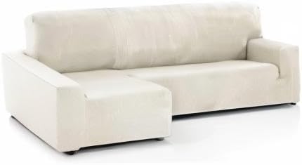 Martina Home - Elastischer Bezug für Sofa, Modell Túnez, Eckteil Links, Stoff, Elfenbeinfarbe, 3-Sit